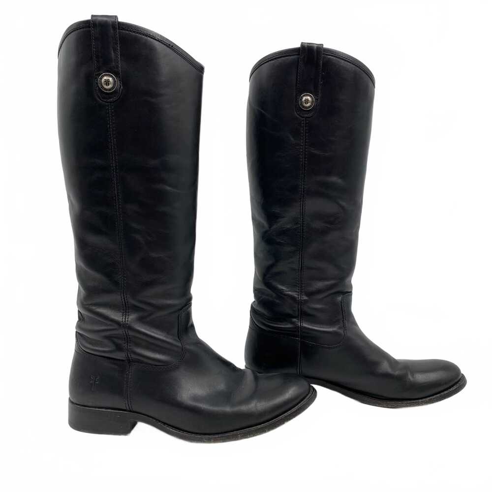 Frye Black Leather Melissa Riding Boots | Women’s 8.5 Regular